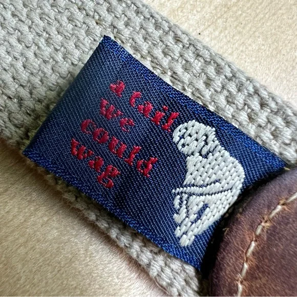 A Tail We Could Wag Cotton & Leather Belt size 32 - Picture 4 of 6